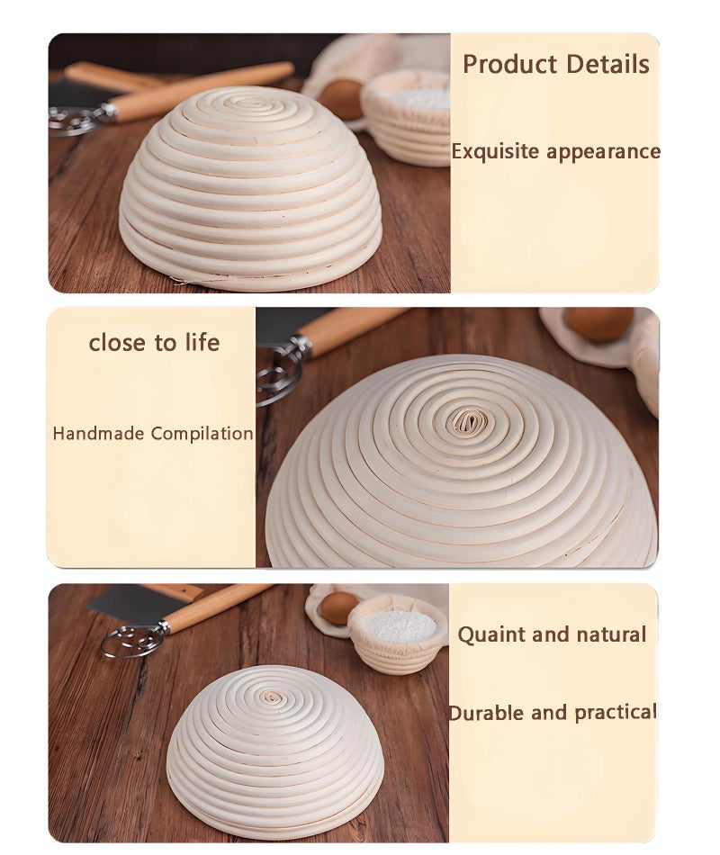 CartHome Bread Basket,Sourdough Bread Basket,Sourdough Fermentation Set,Suitable for Home Baking and Bakery Use,Perfect for Gifting to Baking Enthusiasts - Image 3