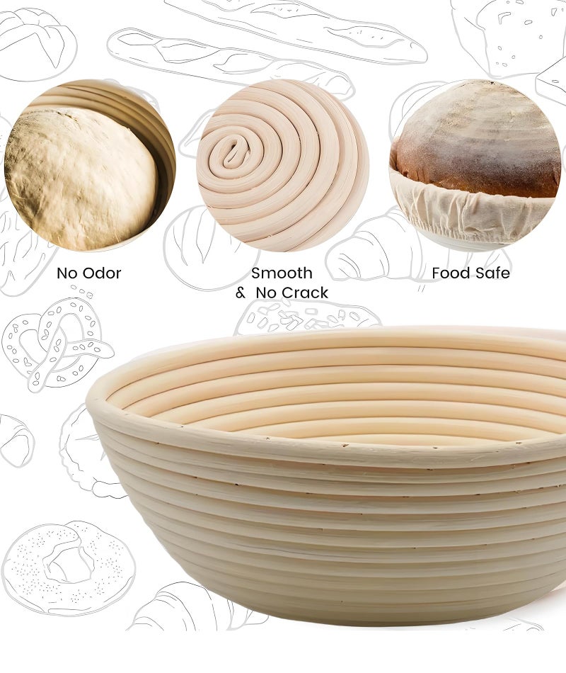 CartHome Bread Basket,Sourdough Bread Basket,Sourdough Fermentation Set,Suitable for Home Baking and Bakery Use,Perfect for Gifting to Baking Enthusiasts - Image 5