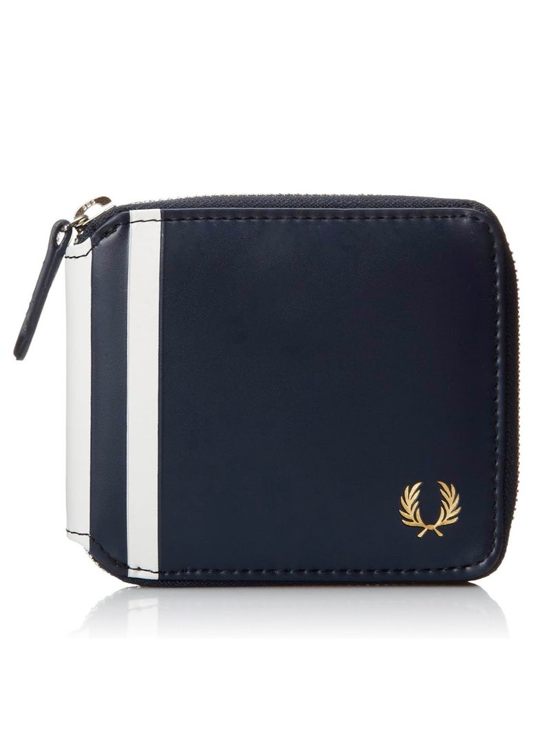 FRED PERRY Fred Perry Navy Zip Around Wallet For Men  - Image 1