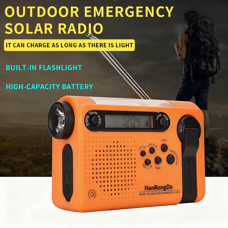 Hrd900 Radio Disaster Prevention Emergency Full Band Radio Solar Charging Lighting Mobile Portable Radio - Image 5
