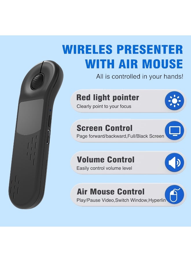 Generic Xring D13 Pro Multi-Functional Air Laser Mouse, Presentation Clicker, PowerPoint Remote, Hyperlink Volume Wireless Presenter Remote Pointer, USB Slide Advancer PPT Clicker for Computer Laptop Mac  - Image 3