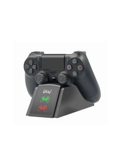 PS4 Controller Charger Twin 4 Controller USB Charging Station Dock Station for Sony Playstation4 / PS4 / PS4 Slim / PS4 Pro Black