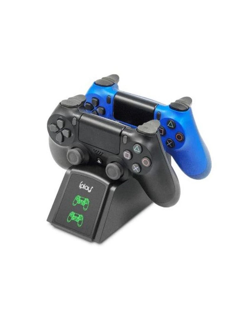 iplay - PS4 Controller Charger Twin 4 Controller USB Charging Station Dock Station for Sony Playstation4 / PS4 / PS4 Slim / PS4 Pro Black - Image 1
