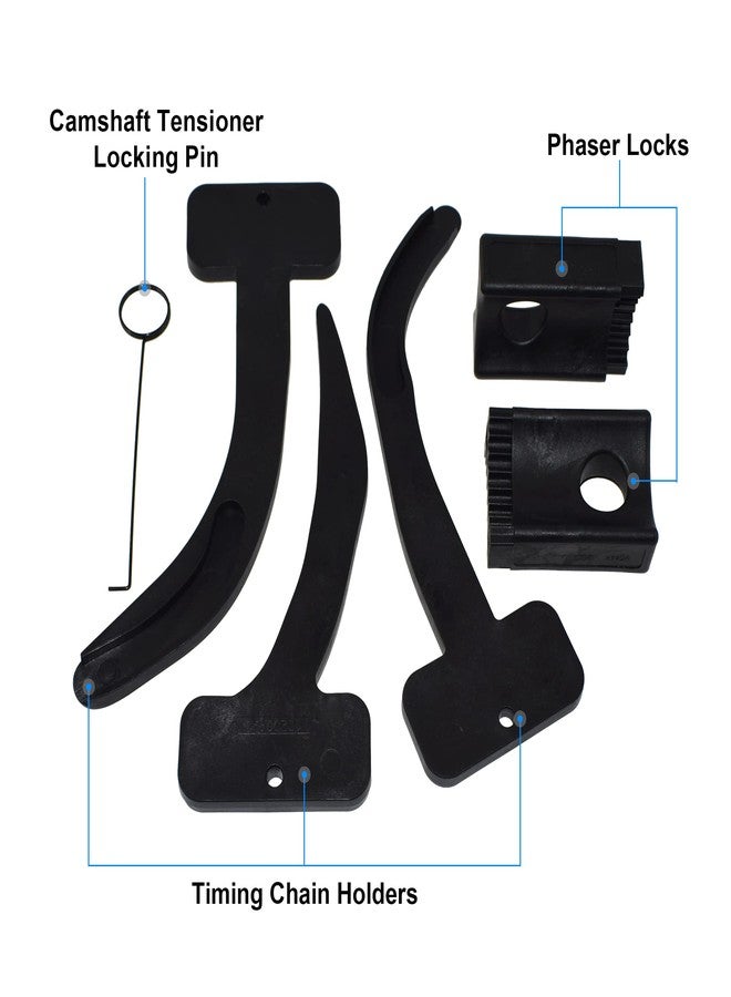 Yuesstloo Camshaft Phaser Timing Chain Lock Tool Kit, Replace 10200A, 10202A, 10369A Compatible with VW Chrysler Jeep Dodge Grand Cherokee Wrangler 3.6L Engine, with Case and Gloves - Image 4