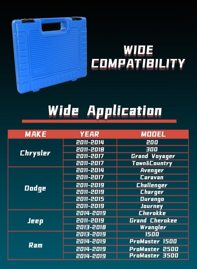 Yuesstloo Camshaft Phaser Timing Chain Lock Tool Kit, Replace 10200A, 10202A, 10369A Compatible with VW Chrysler Jeep Dodge Grand Cherokee Wrangler 3.6L Engine, with Case and Gloves - Image 2
