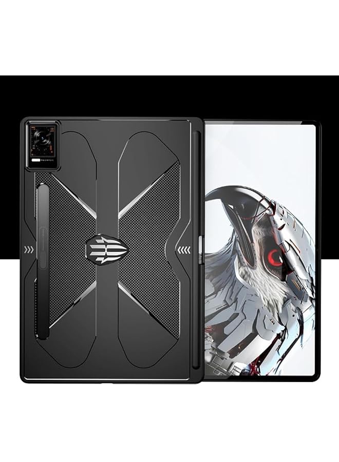 متوافق مع جهاز Red Magic Pad اللوحي للألعاب مقاس 12.1 بوصة 2023، غطاء حماية من السيليكون الناعم لجهاز Red Magic اللوحي، مقاوم للصدمات، أسود