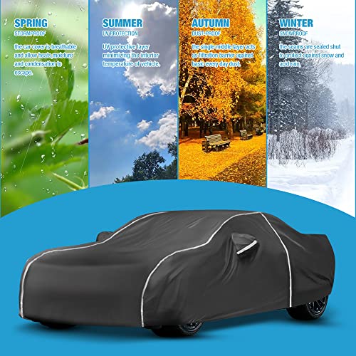 BERKSYDE Waterproof Car Cover Compatible for Chevy Camaro 2010-2024 All Weather 6 Layers Full Car Cover with Storage Bag - Image 5