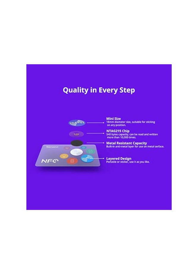 سونوف | بطاقة NFC ذكية محمولة مقاومة للماء من PVC | للهواتف المدعومة بتقنية NFC | تدعم تطبيق eWlink - سهلة الاستخدام | متوافقة مع أليكسا ومساعد جوجل - Image 2