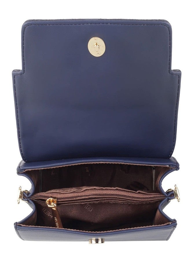 Metro Womens Suede Blue Flap Over Sling (One Size) - Image 2