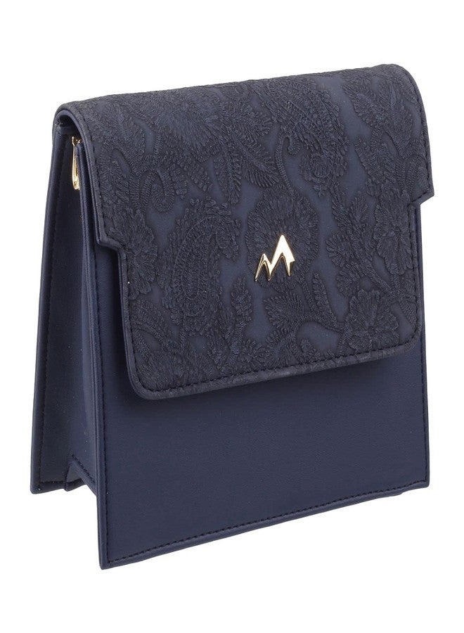 Metro Womens Suede Blue Flap Over Sling (One Size) - Image 5