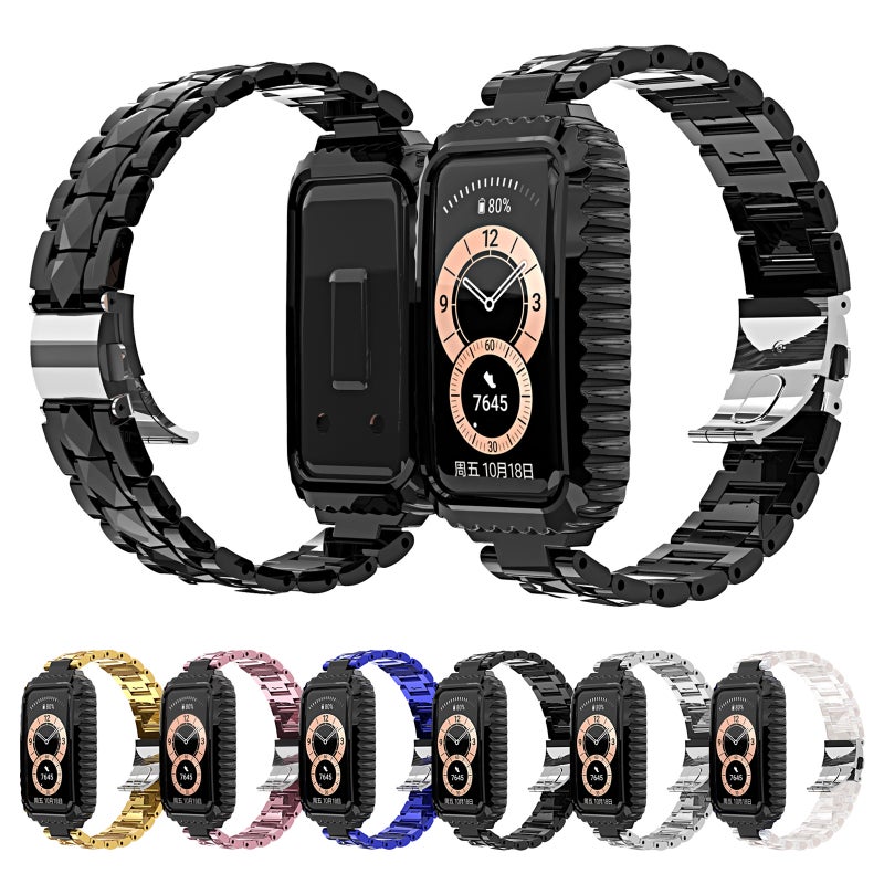 erorex For Huawei Band 6 / Honor Band 6 Stainless Steel Watch Band(Rose Gold) - Image 5