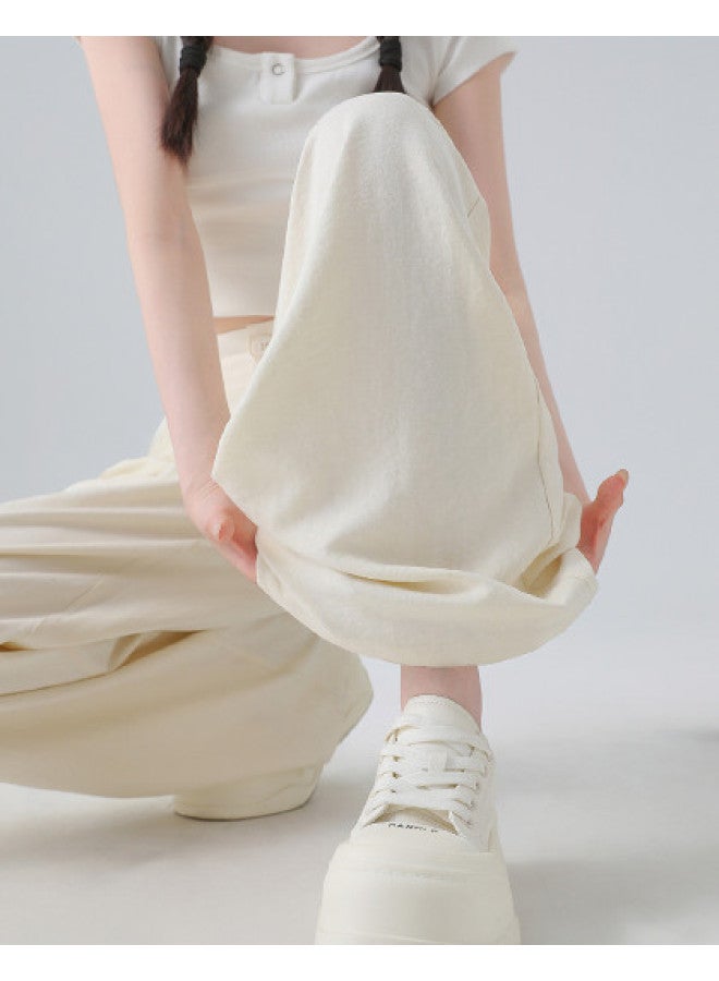 Baleno summer Fashion High-waisted Draped Thin Breathable Textured Versatile Wide-leg Pants For Women - Image 1