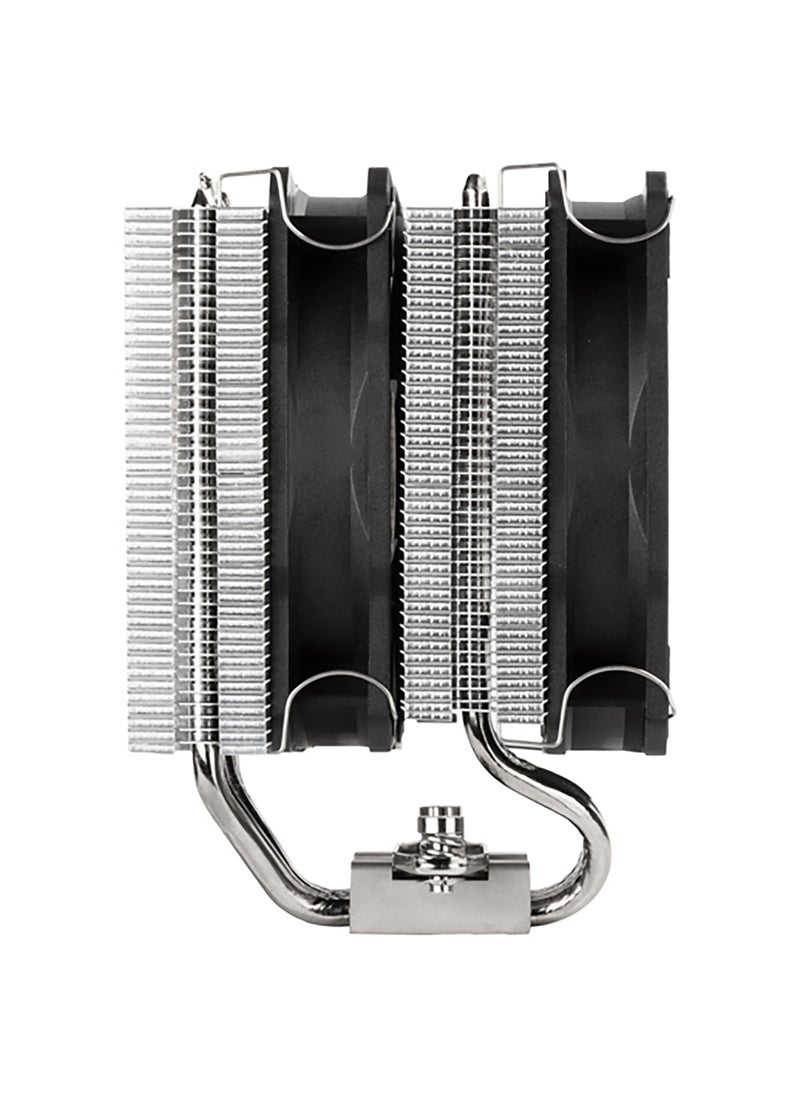 SilverStone - مبرد وحدة المعالجة المركزية Hydrogon D120 ARGB ثنائي البرج مزود بـ 6 أنابيب حرارية ومراوح ARGB مزدوجة مقاس 120 مم - Image 1
