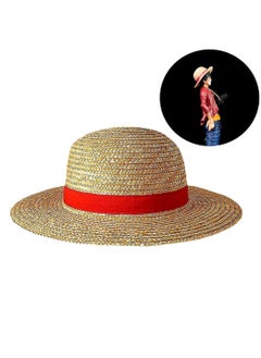 Generic Luffy Straw Hat Multifunctional Anime Cartoon Character Sunscreen Straw Hat Cosplay Sun Hat For Adults  - Image 1