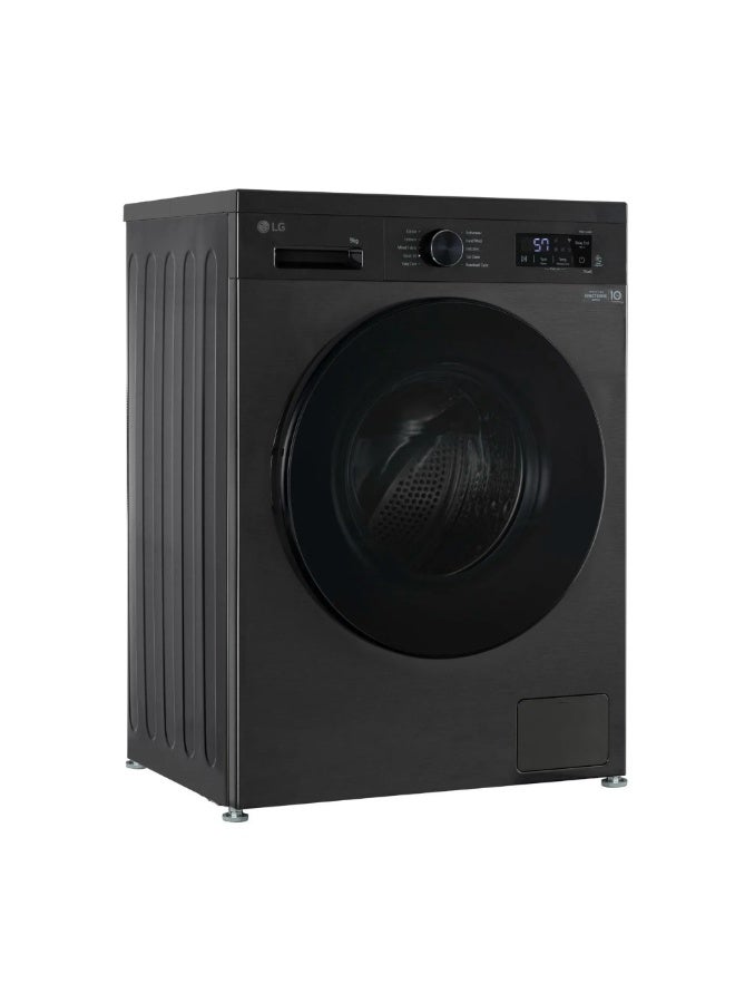 LG 9 kg Front Load Washing Machine, LVF0900PBGB Black - Image 3