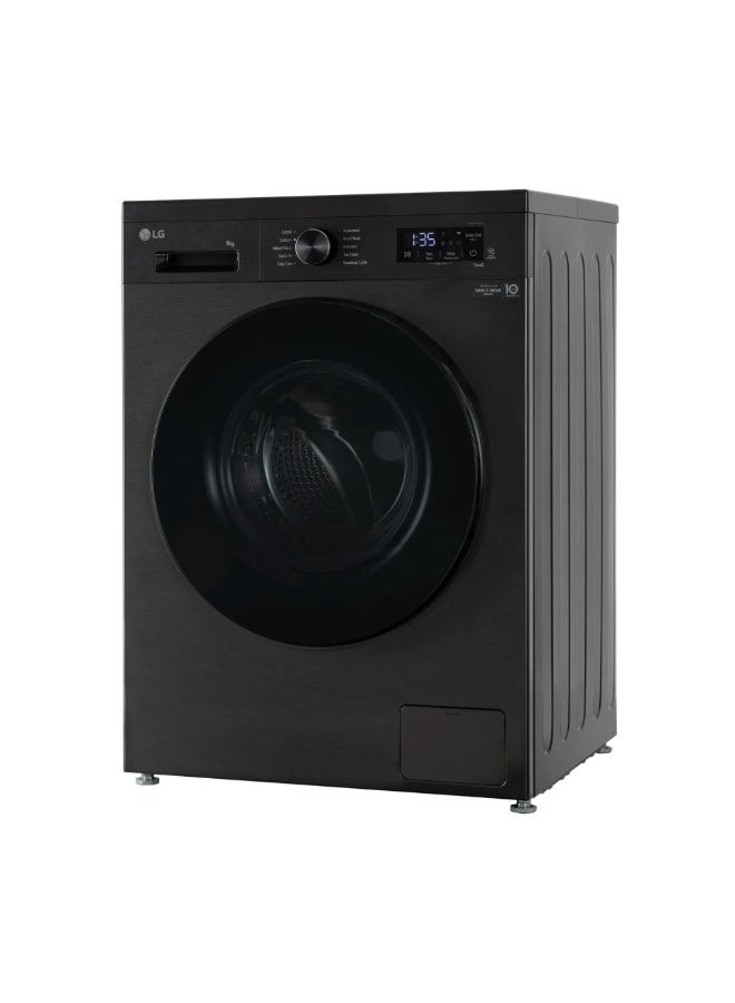 LG 9 kg Front Load Washing Machine, LVF0900PBGB Black - Image 5