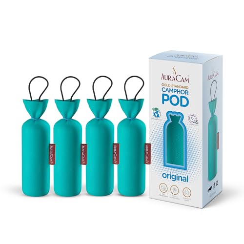AuraCam Gold Standard Camphor Pod Cone (Original) - Set of 4 - Pod Air freshener For Room, Car, Bathroom, Office & Toilet | Long-Lasting Cone for Home - Image 1