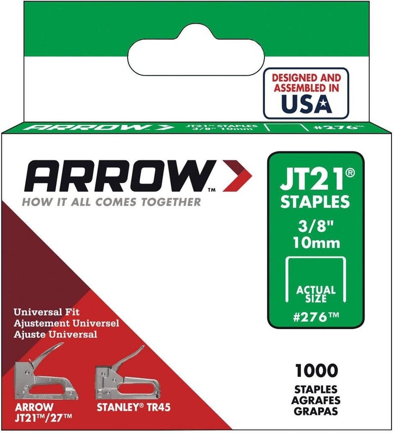 Arrow Fastener 276 Genuine JT21 3/8-Inch Staples - 1000-Pack - Image 2
