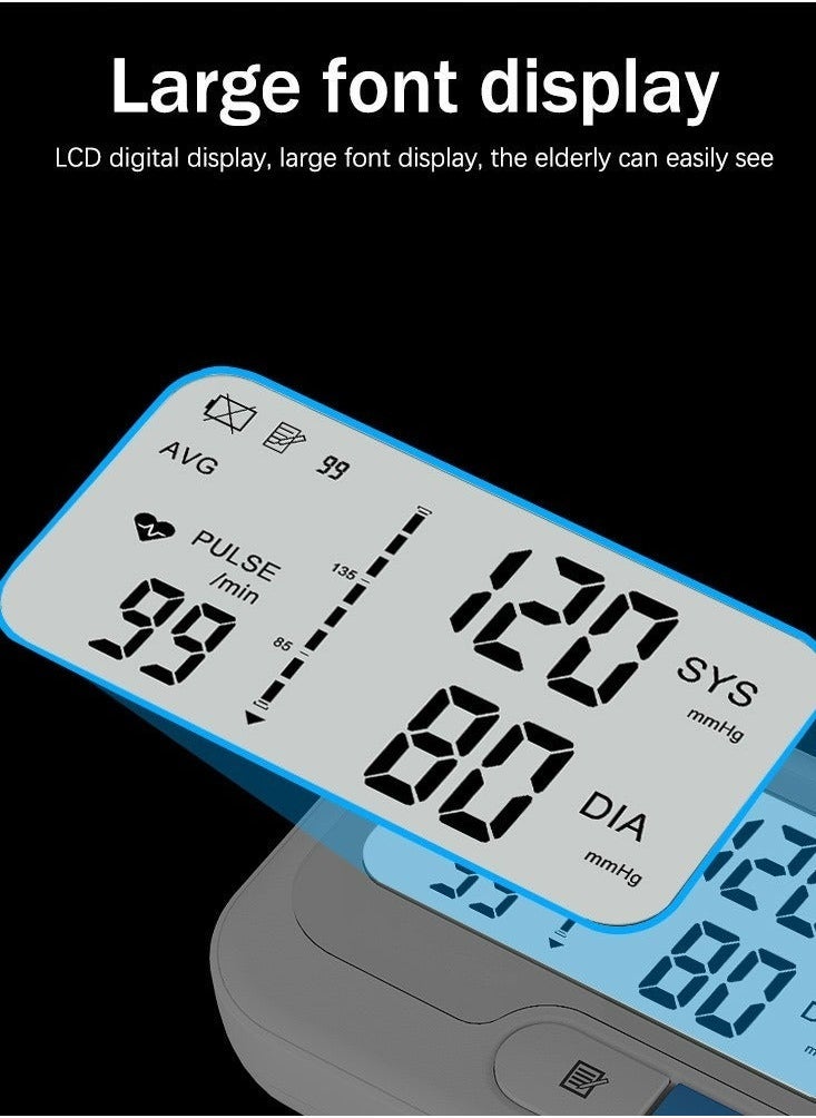 BOXYM Automatic Upper Arm Blood Pressure Monitor for Home Use with Irregular Heartbeat Detection Easy Measurements and Accurate Results  - Image 4