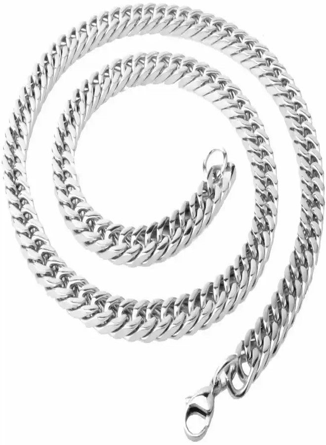 IGA COLLECTION Unique Silver Trendy look Stylish Chain for Boys & Girls Metal Chain with Elegant Design | Comfortable Duarble Eaveryday, Ocassional Wear Eye-Cathcy Pattern Chain - Image 1
