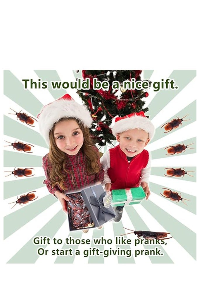 Unewshi Pretty Realistic Fake Roaches 50PCS, Fake Cockroaches Great Way to Play a Prank, Faux Cockroaches Lifelike Creepy Perfect for Halloween & prank - Image 4