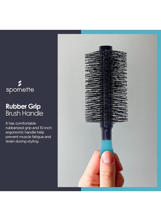 Spornette Spornette Double Stranded XL Round Brush, Nylon Bristles - Round Brush for Straightening, Anti-Frizz, Detangling, Volumizing - Styling for Wavy & Curly, Medium & Long Hair Lengths (2.25 Inches)  - Image 5