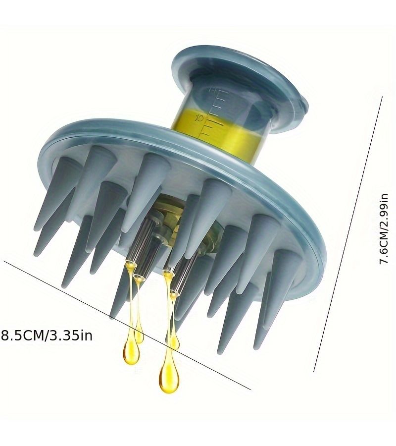 Gray Scalp Massage Brush for Hair Growth and Dry Scalp Care - Image 3
