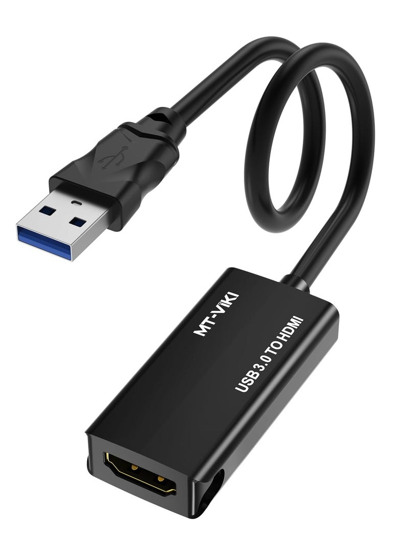 Excefore USB 3.0 to HDMI Adapter, USB 3.0 to HDMI Male to Female Adapter, for PC Laptop Monitor Projector Desktop TV, Support Mac OS, Windows 10/8.1/8/7 (Unidirectional)  - Image 1