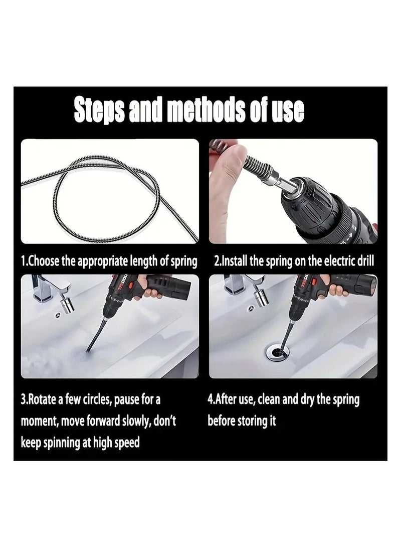 AROAQ Pipe Unblocking Spring Sewer Toilet Floor Drain Unblocking Machine Accessories 1 Piece - Image 4