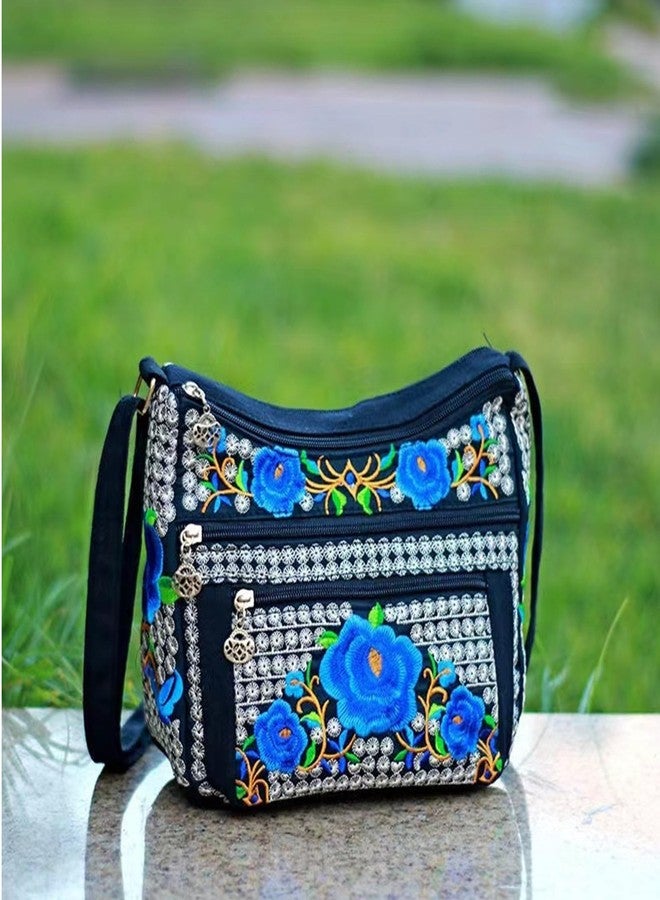PHEVOS Hobo Crossbody Handbag for women, Hippie Shoulder Bags Purse Vintage Ethnic Tribal Embroidered Boho Hippie for Ladies - Image 2
