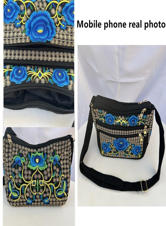 PHEVOS Hobo Crossbody Handbag for women, Hippie Shoulder Bags Purse Vintage Ethnic Tribal Embroidered Boho Hippie for Ladies - Image 5