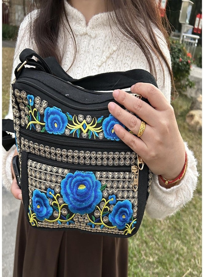 PHEVOS Hobo Crossbody Handbag for women, Hippie Shoulder Bags Purse Vintage Ethnic Tribal Embroidered Boho Hippie for Ladies - Image 4