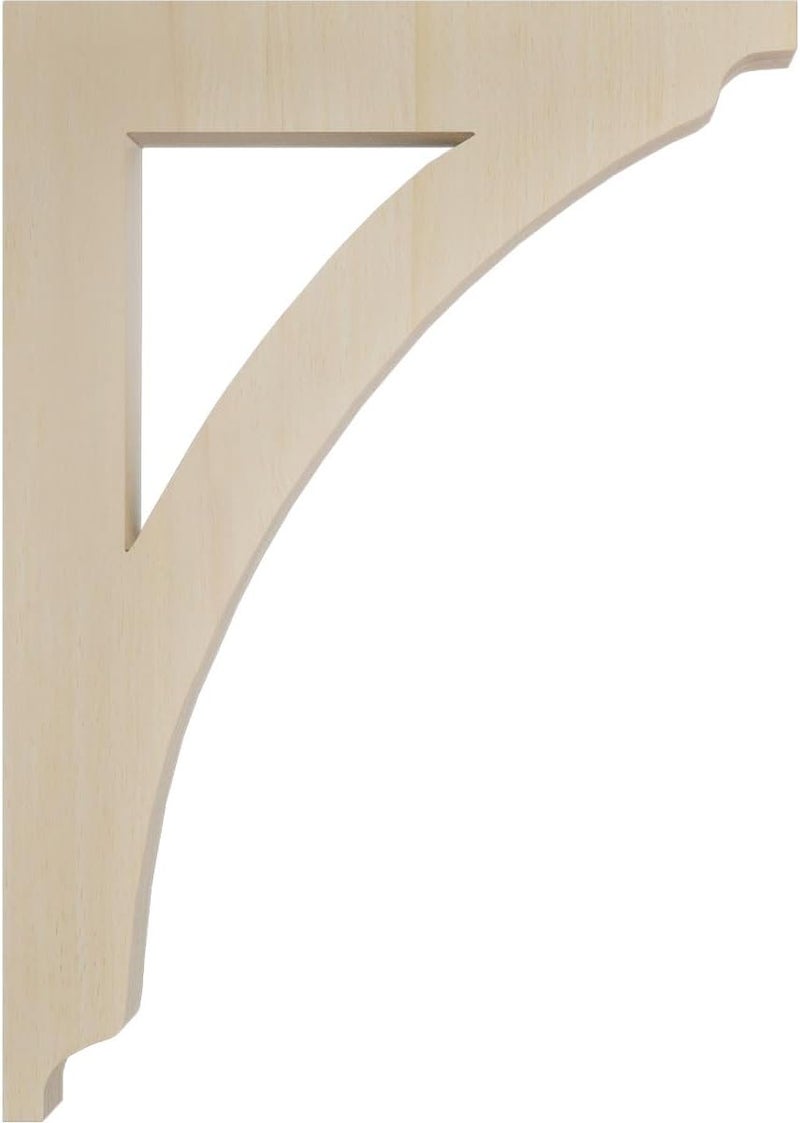Ekena Millwork BKTW01X08X12THRW Large Thorton Wood Wood Brackets, 1 3/4"W x 8 1/2"D x 12"H , Rubberwood - Image 2