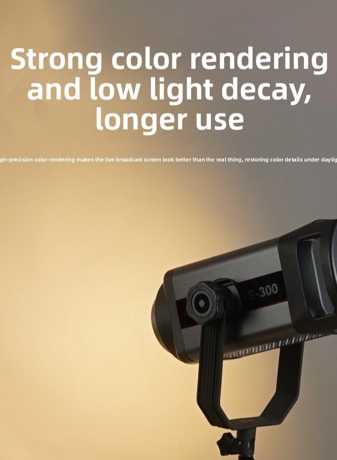 Shunyi Ottocast 300W Photography Light with Dual Handles – COB Studio & Live Streaming Fill Light, 2800K–6800K Adjustable Color Temperature, Durable Metal Body, Universal Bowens Mount - Image 3