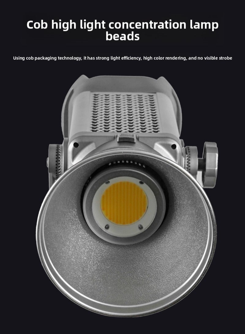 Shunyi Ottocast 300W Photography Light with Dual Handles – COB Studio & Live Streaming Fill Light, 2800K–6800K Adjustable Color Temperature, Durable Metal Body, Universal Bowens Mount - Image 4