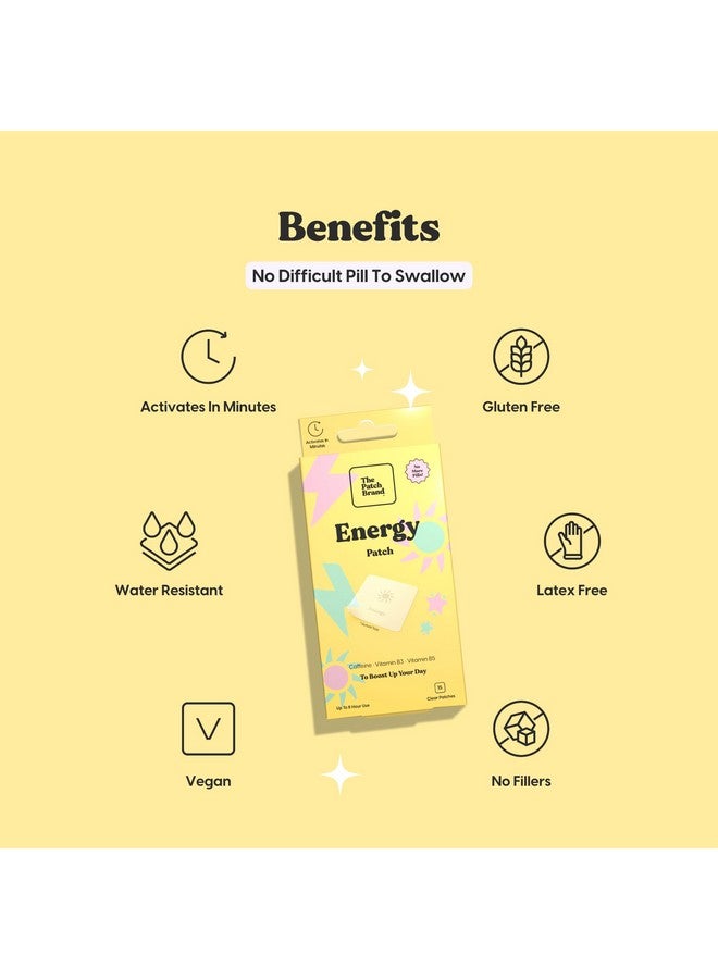 The Patch Brand Energy Patches | Supports Energy with Caffeine and B5 and B3 | All Natural Wellness Patch Plant Based and Cruelty Free Water Resistant Patches That Last All Day - Image 5
