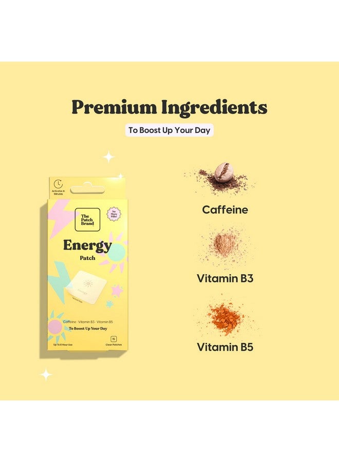 The Patch Brand Energy Patches | Supports Energy with Caffeine and B5 and B3 | All Natural Wellness Patch Plant Based and Cruelty Free Water Resistant Patches That Last All Day - Image 3