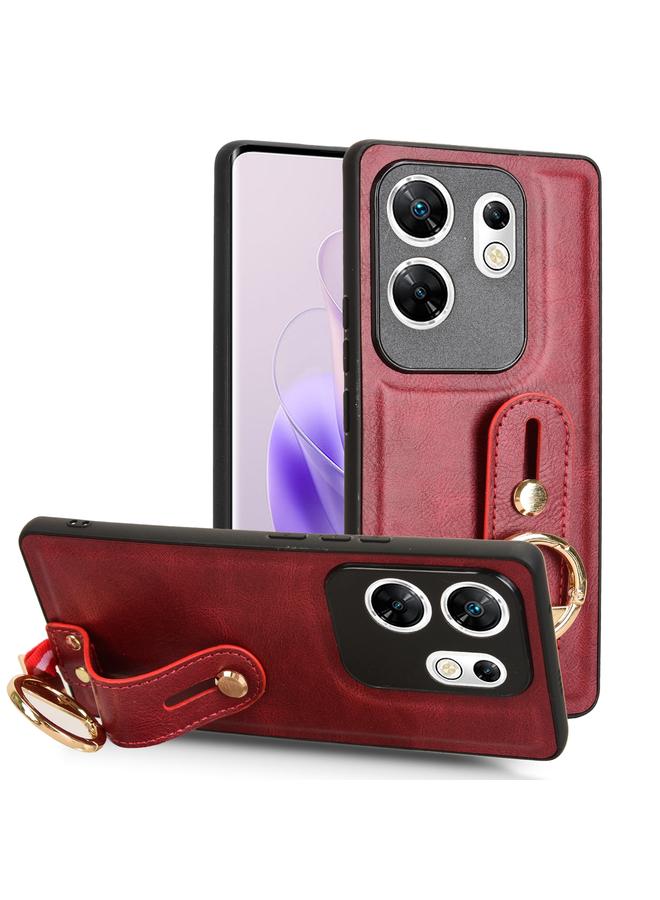 Zaboon Case For Infinix Zero 30 4G Wristband Leather Back Phone Case - Image 1