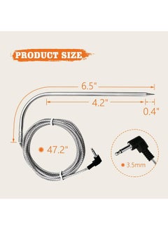 Upgraded 2-Pack Temp Meat Probe Replacement for Char-Griller Gravity Fed 980 Charcoal Grill, 3.5mm Plug Thermometer Probe Parts with Probe Grommets and Probe Clip - pzsku/Z53612F02CFA9FEE1B7DAZ/45/_/1736922868/51c0568f-e1ef-450c-b34c-0989735005e0