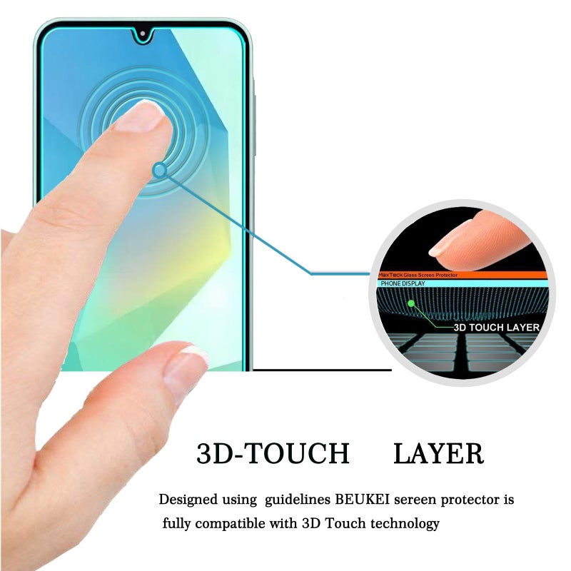 beukei (3 Pack) Designed for Samsung Galaxy A16 5G / 4G Screen Protector Tempered Glass, 9H Hardness - Image 2