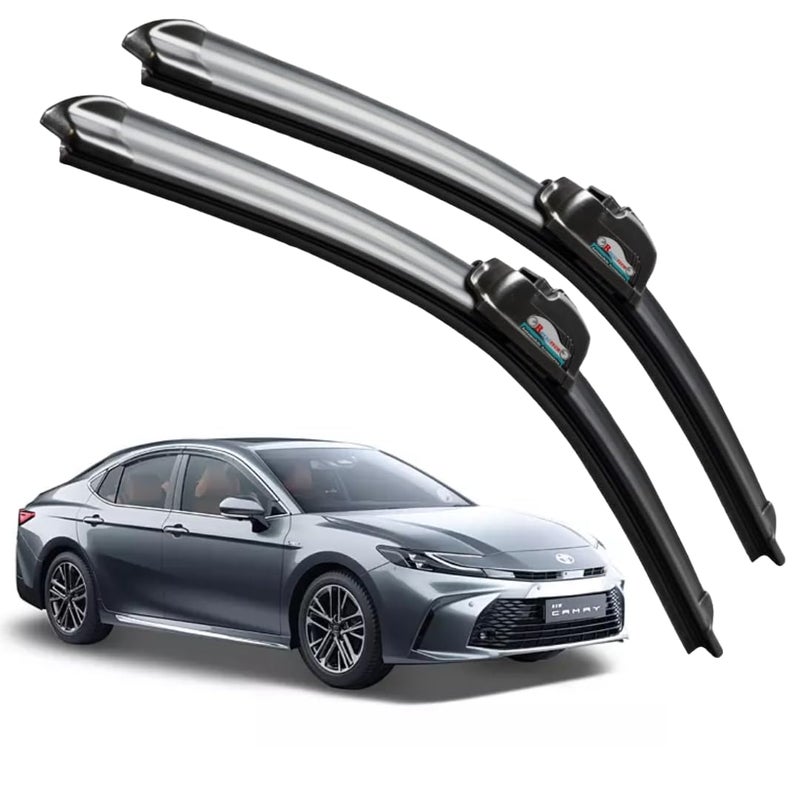 ROYALTECH Frameless Rubber Car Wiper Blades Set of 2 Compatible with (Camry New (2018-Till Date) (Particular)) - Image 1