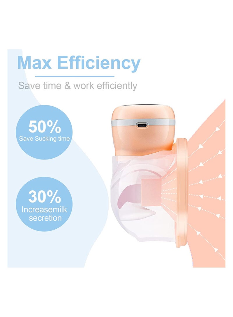 Wearable Breast Pump, Hands Free Electric Breast Pump for Breastfeeding, Painless  Comfort Portable Breast Pump, Food Grade Silicone, LCD Display, 2 Modes  9 Levels, 24mm Flange - Image 2