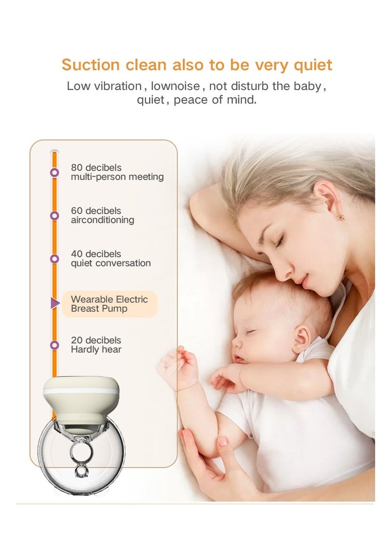 Wearable Breast Pump, Hands Free Electric Breast Pump for Breastfeeding, Painless  Comfort Portable Breast Pump, Food Grade Silicone, LCD Display, 2 Modes  9 Levels, 24mm Flange - Image 4