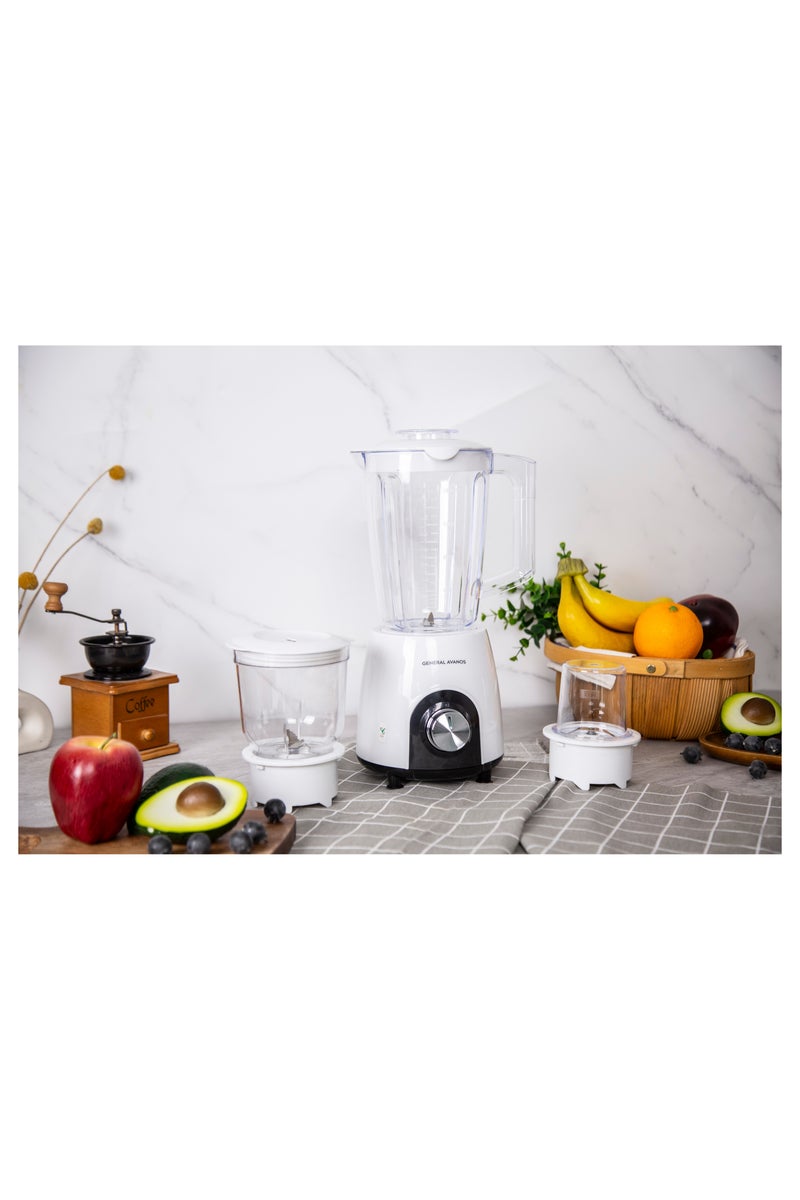 AVANOS 3 in 1 Blender Table Top 1.6 Litres Jar 2 Speed with Pulse Knob, Chopper & Grinder Jar - Image 4