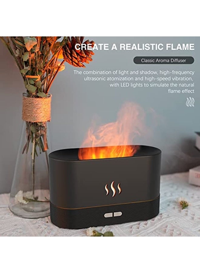Generic Essential Oil Diffuser LED Ambient Ultrasonic Humidifier Portable Night Atmosphere Light With Special Flame Effect For Home/Office/Bedroom Aromatherapy - Image 3