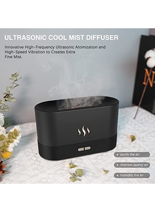 Generic Essential Oil Diffuser LED Ambient Ultrasonic Humidifier Portable Night Atmosphere Light With Special Flame Effect For Home/Office/Bedroom Aromatherapy - Image 5