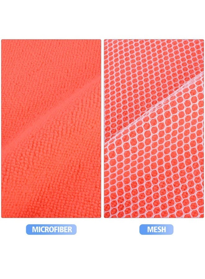 KinHwa Microfiber Dish Cloths Super Absorbent Kitchen Wash Cloth Dish Rags for Washing Dishes Fast Drying Cleaning Cloth with Scrub Side (mix1, 7inchx7inch 9pc) - Image 4
