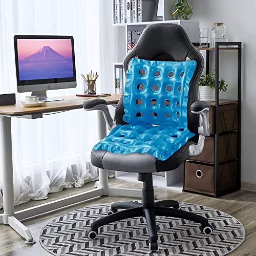 SUNSHINE-MALL Office Chair Cushions, air Cushion seat, sit Cushion, with air Vent, can be a Small Amount of air or Water, Very Suitable for Office Chair and Wheelchair use(Blue 19 inch) - Image 2