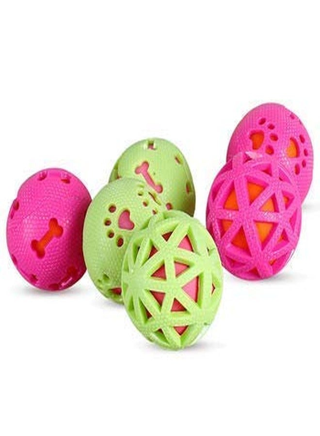 Pet Guard Squeak Vinyl Puppy Toy Ball with Colorful Pattern for Puppy, Kitten (Color May Vary) (Pack of 2) - Image 2