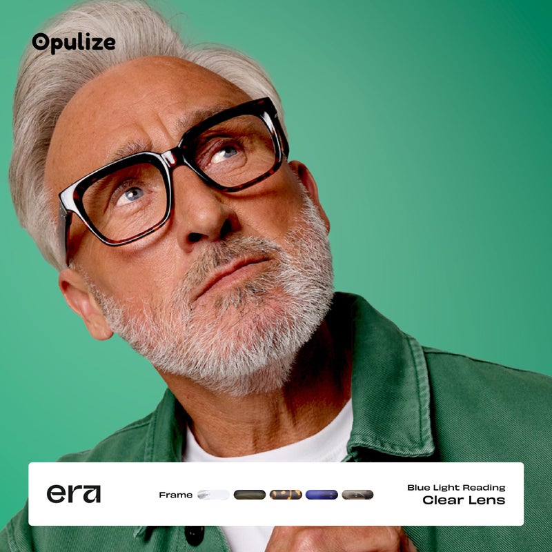 OPULIZE ERA Blue Light Blocking Reading Glasses for Women Men, Oversized Frame with UV400 Protection and Anti-Reflective, Anti-Glare Computer Glasses, Brown Clear +2.50 (Pack of 2) - Image 3